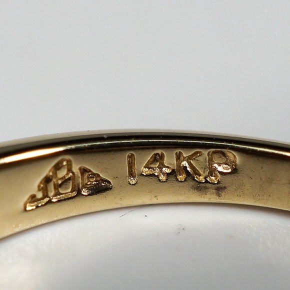 14KTT Aquamarine & Diamond ring - Picture 3 of 3